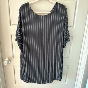 She + Sky Black Pinstripe Dress